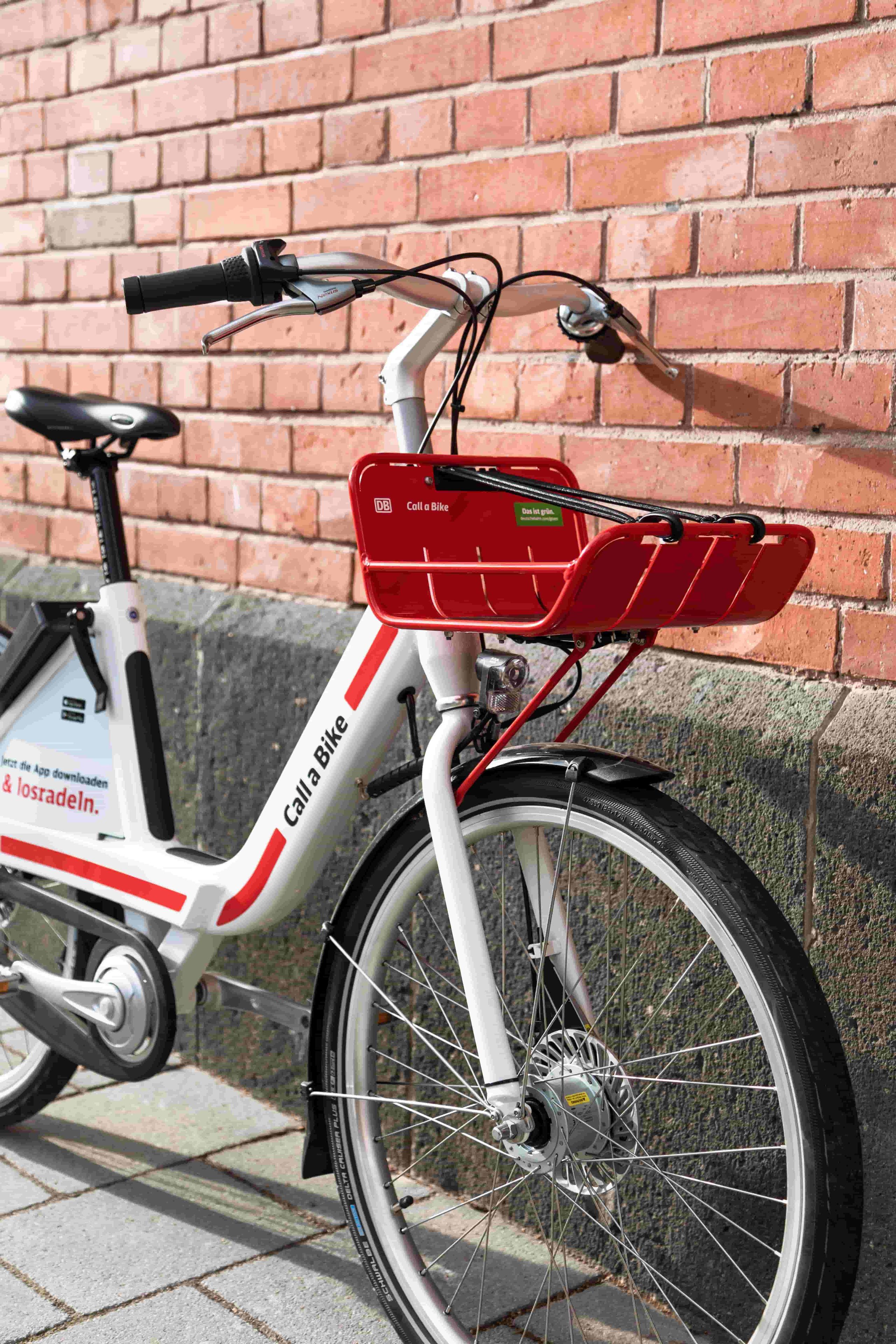 Call a Bike with red front basket